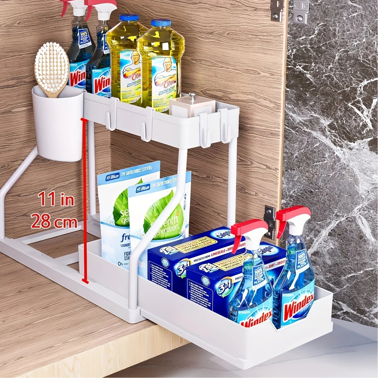 Under-Sink Sliding Storage Organizer