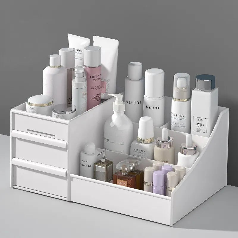 White Makeup Organizer Drawer