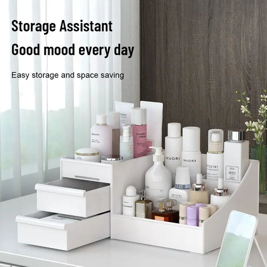 White Makeup Organizer Drawer