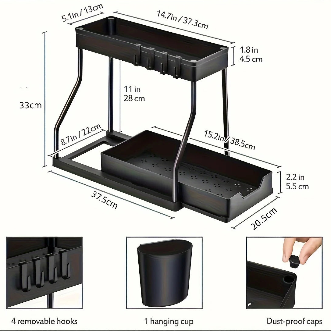 Under-Sink Sliding Storage Organizer