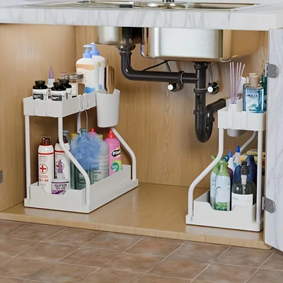 Under-Sink Sliding Storage Organizer